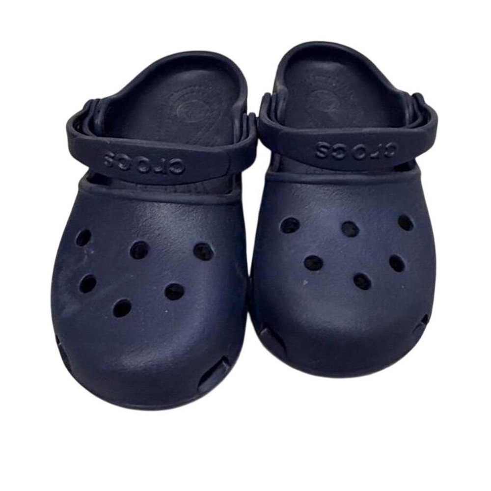 Crocs Classic Clogs Navy Kids J1 Junior 1 Lightweight Comfort Shoes
